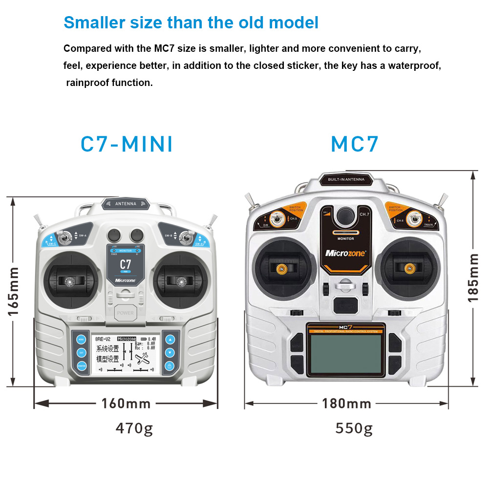 MicroZone MC7 Controller C7 MI - đánh giá và giá Drone Racing Receiver